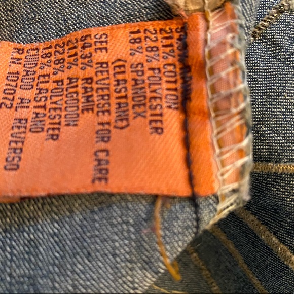 Jeans coat, jacket with flower and butterfly in the back size M - Picture 6 of 10